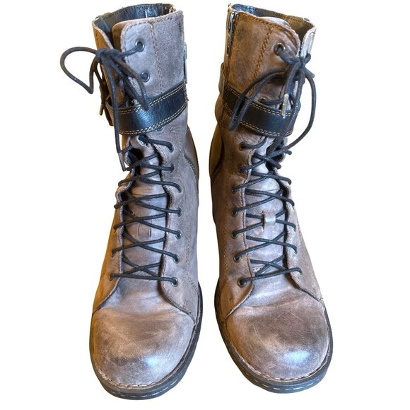 Born Size 9.5 Boot Shoe Cass‎ Victorian Lace Up Ankle Distressed Boho Mountain - Picture 5 of 10